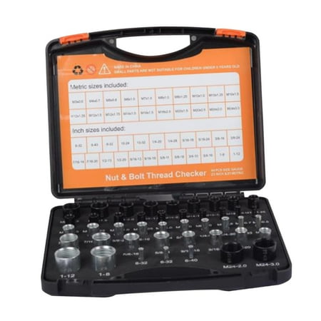 

BAOSITY 44Pcs Nut and Bolt Thread Checker Thread Gauge Measuring Tool Measurement Nut and Bolt Identifier for Plumbers DIY Enthusiast