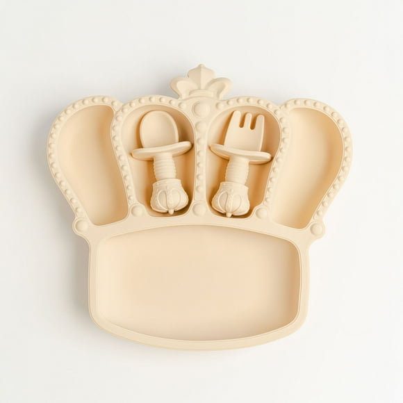 The Bambolina Boutique: Crown Feeding Set (Beige)