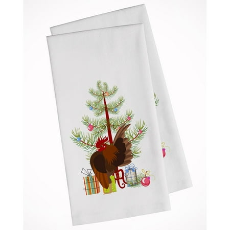 

Carolines Treasures BB9209WTKT Malaysian Serama Chicken Christmas White Kitchen Towel Set of 2 19 X 25 multicolor