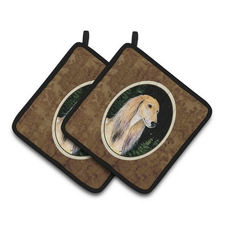 

Carolines Treasures SS8485PTHD Starry Night Saluki Pair of Pot Holders 7.5HX7.5W multicolor