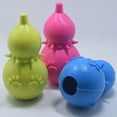 thumbnail image 3 of Dog Treat Dispensing Ball Toy, Double Spiky Slow Feeder, Interactive Teeth Cleaning Toy for Small Medium Dogs, Puzzle Chew Toy(4.92*2.36in,Pink), 3 of 8