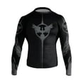 thumbnail image 2 of Raven Fightwear Men's The Phoenix Fire BJJ Rash Guard Long Sleeve MMA Black Edition, 2 of 3
