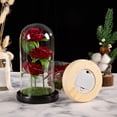 thumbnail image 4 of 2 Uds Rosa Eterna Flor Rosa en Cúpula de Cristal para Decoración, 4 of 9