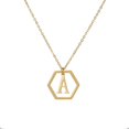 thumbnail image 1 of ORUYROP Collier Pendentif Hexagonal Initiale en Or Fait Main Personnalisé Lettre Alphabet Collier Bijou Cadeau pour Femmes Filles, 1 of 7
