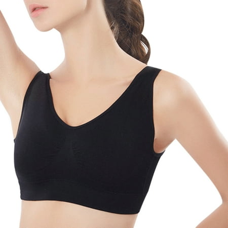 

Elenxs Women Wirefree Seamless Sport Bra Girl Breathable Push Up Yoga Running Top
