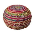 thumbnail image 6 of LR Home Savanna Round Rainbow Striped Indoor Pouf Ottoman, 20" H x 14" W, 6 of 6