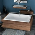 thumbnail image 4 of Malibu Home Vero Rectangle Soaking Bathtub 72"x 42"x 24" in White, 4 of 5