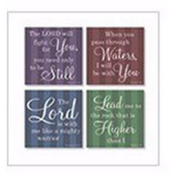 Carson Home Accents 190665 Square House Coasters Faith 4 in. Set