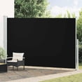 thumbnail image 2 of Patio Retractable Side Awning, 86.6"x196.9", UV-Resistant & Water-Resistant, Ideal for Patio, Terrace or Balcony, Easy to Operate, Polyester with PU Coating, Sturdy Steel Base - Black, 2 of 9