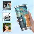 thumbnail image 6 of GZHJMY Cat Tumbler Stainless Steel Double Wall Vacuum Reusable Insulated Mug with Straw and Built-in Coaste for Cold and Hot Beverages, 12oz, 6 of 7