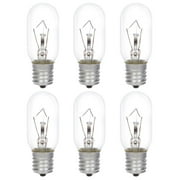 Simba Lighting Incandescent Appliance Light Bulb T8 40W E17 Intermediate Base, 120V 2700K, 6-Pack
