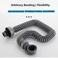 thumbnail image 2 of Low Profile 1-1/2" P-type Anti-odor Drain Pipe,Flexible Bendable Freestanding Tub Drain Kit，for Bathtubs, Sinks, and RV Plumbing Systems, 2 of 3