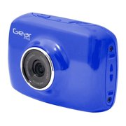 Premium 720p Sport Action Camera: HD, Wide-Angle, Touch Screen, SD Card Slot, USB, Mic - Blue