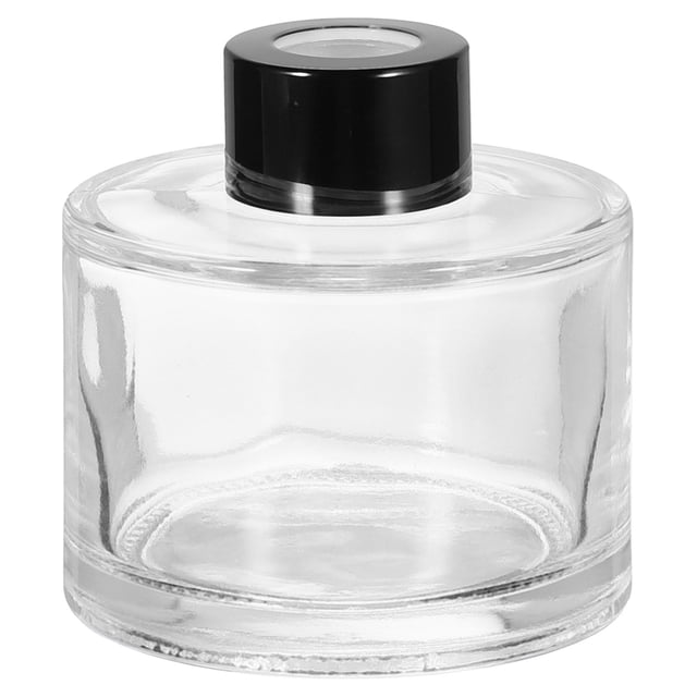 Uxcell Botella Difusora de Vidrio Vacía de 120ml/4oz 3" x 2.8" Accesorio de Fragancia Recargable para Reemplazar Difusor de Caña
