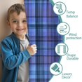 thumbnail image 3 of Blackout Kids Curtains,Blue Checkerboard Checkered Pattern Childrens Insulated Curtains Set Of 2,Bedroom Essentials,Toddler Room Decor 52"x84", 3 of 5