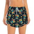thumbnail image 3 of Uemuo Colorful Turtles Pattern Women's Athletic Shorts High Waisted Running Shorts with Liner Pockets Gym Elastic Workout Shorts-Small, 3 of 9
