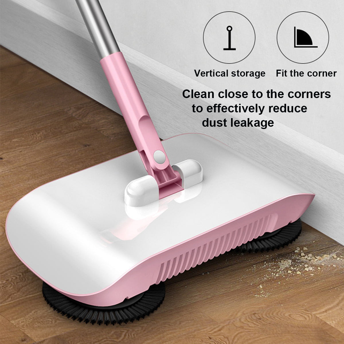 Including Broom & Dustpan & Trash Bin Cleaner Without Electricity Environmenta With 360 rotation SAIF Automatic Hand Sweeper Broom 3 in 1 Household Cleaning Hand Push 