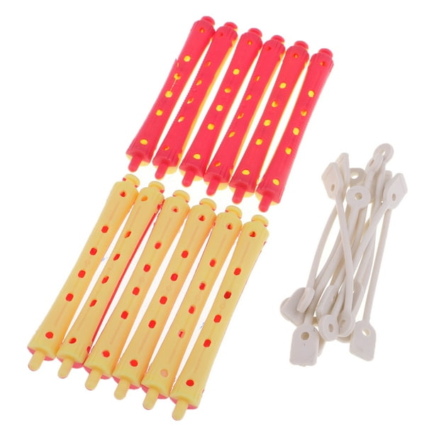 12 unidades de varillas largas para barbero, pasador de ondas rizos, kit de 9 x 1.3 cm