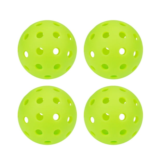 Bolas de Pickleball LED con luz, bolas de Pickleball perfectamente equilibradas con 40 agujeros para juegos nocturnos, todos los niveles de habilidad 4 piezas