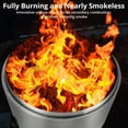thumbnail image 6 of 32 Inch Smokeless Fire Pit, Stainless Steel Wood Burning Fire Pits with Removable Stand and Ash Pan, 6 of 8