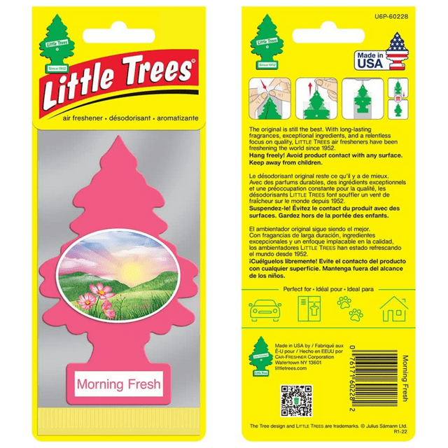 LITTLE TREES Car Air Freshener Hanging Tree Provides Long Lasting Scent