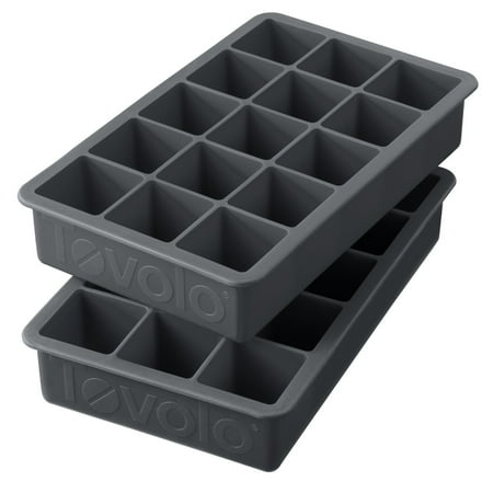 Tovolo Ice - Tovolo Perfect Cube Ice Trays, Charcoal - Set of 2