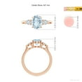 thumbnail image 5 of ANGARA Natural Oval 1.5 ct Aquamarine and Diamond Three Stone Engagement Ring in 14K Rose Gold for Women (Size-9x7mm) | March Birthstone, Anniversary, Jewelry Gift for Women | Natural Aquamarine Ring, 5 of 10