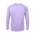 thumbnail image 6 of WTOBBY Men's Raglan Sleeve Sports Top in Solid Color with Long Sleeve Design for Active Wear Lightweight and Comfortable Athletic Shirt for Training ,Light Purple L, 6 of 6