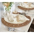 thumbnail image 4 of Gold Beaded Placemats Set of 2 for Dining Coffee Table Scratch Heat Stain Resistant Charger Kitchen Decor Durable Tablemats - Fall Autumn Thanksgiving Holiday - 14 Inches, 4 of 7