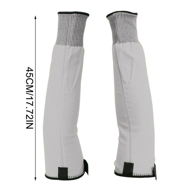 mfyjkho Mangas y guantes de seguridad resistentes a cortes, polietileno de alto rendimiento, malla transpirable para cocina y manualidades, paquete de 2