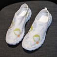 thumbnail image 3 of Rimocy - Zapatos de enfermera para mujer, zapatillas transpirables con estampado para mujer, zapatillas ligeras antideslizantes sin cordones, zapatillas deportivas informales de suela suave para mujer, 3 of 5