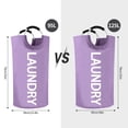 thumbnail image 2 of WOOHA Cesto para la Ropa sucia, Cesto para la Ropa, Cesto para Ropa Plegable, Impermeable, fácil de Transportar con Asas de Aluminio protegidas con Espuma, Bolsa de lavandería, 95 L, Púrpura, 2 of 5