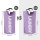 thumbnail image 2 of WOOHA Cesto para la Ropa sucia, Cesto para la Ropa, Cesto para Ropa Plegable, Impermeable, fácil de Transportar con Asas de Aluminio protegidas con Espuma, Bolsa de lavandería, 95 L, Púrpura, 2 of 5