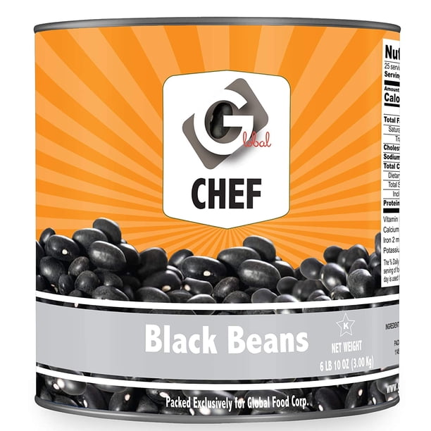 Global Chef Black Beans 106 oz (3Kg) JUMBO size