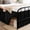 Black, variant on Full Bed Skirt 15 Inch Drop Navy Blue Split Corners Dust Ruffle with Soft Machine Washable Fabric and Elastic Wrap Around Design