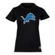 thumbnail image 1 of NFL Playera Aficionado Básica Detroit Lions Negro para Mujer, Talla Grande, 1 of 5