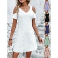 thumbnail image 3 of Western Style Women's Summer Off-shoulder Short-sleeved Slim Dress, 3 of 7