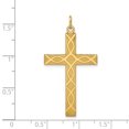 thumbnail image 2 of 14K Yellow Gold Laser Designed Cross Pendant, 2 of 2