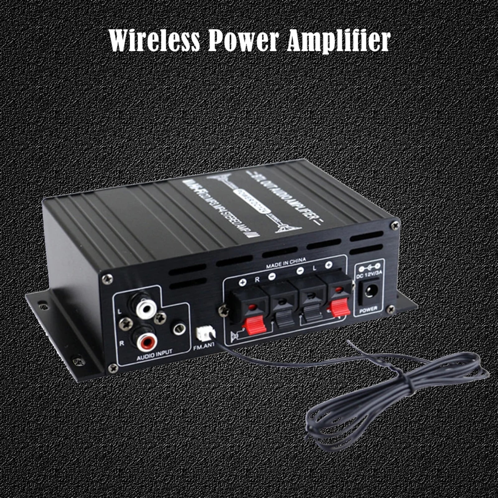 AK380 Bluetooth-Compatible Amplifier 2 Channel Subwoofer Amplifier HIFI Bass 40W+40W Music Player USB AUX for Home Car ,Low Profile Design