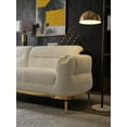 thumbnail image 4 of Zoe Sofa with Cut Chenille & Lumbar Support in Cream, 4 of 5
