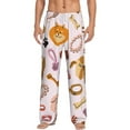 thumbnail image 2 of Goofa Cute Dog Printed Soft Pajama Pants for Men, Wide Leg Comfy Casual Lounge Yoga Pants-Medium, 2 of 9