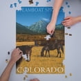 thumbnail image 3 of Steamboat Springs, Colorado, Horses and Barn (1000 Piece Puzzle, Size 19x27, Challenging Jigsaw Puzzle for Adults and Family, Made in USA), 3 of 4
