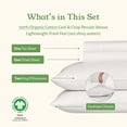 thumbnail image 4 of California Design Den King Sheets Set - 100% Organic Cotton, Soft and Crisp Percale Bed Sheets, 4 Piece Deep Pocket Sheets Set - True Ivory, 4 of 10