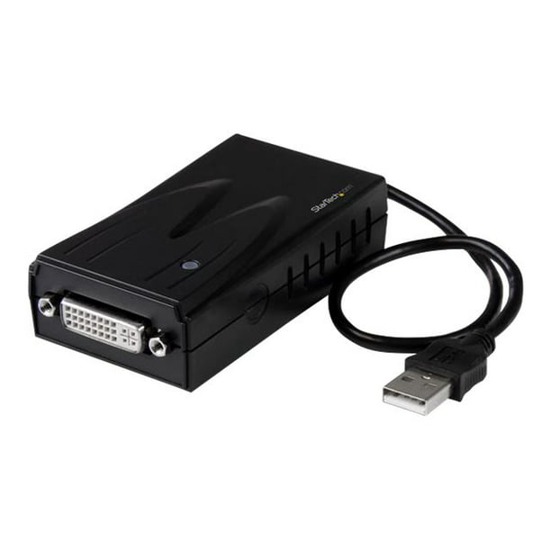 StarTech.com USB Adapter Video DVI External Multi Monitor - Graphics Adapter - Hi-Speed USB - 16 MB - DVI - Adaptateur Vidéo Externe - DisplayLink DL-165 - 16 Mo - USB 2.0 - DVI - Noir
