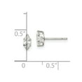 thumbnail image 2 of 925 Sterling Silver Snap setting Post 6x3 Marquise Stud Earrings 6x3mm Wide Stud Earring for Women, 2 of 2