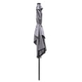 thumbnail image 6 of 10 x 6.5Ft Rectangular Patio Umbrella with Solar LED Lighted,Sunshade with Crank and Push Button Tilt,Outdoor Market Table Umbrellas for Garden Deck Backyard Pool Shade Outside Deck,Light Grey, 6 of 7
