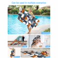 thumbnail image 5 of Beach Towel Mid Century Geometric Bath Pool Towels Abstract Modern Orange Blue Absorbent Beach Towel Soft Large Quick Dry Lightweight Camping Travel Sports Yoga Gym Swim Towels for Adult 35x70 Inch, 5 of 9