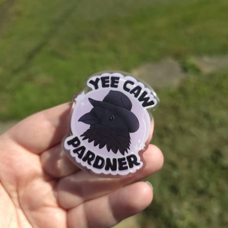 Crow - Yee Caw Pardner - Acrylic Phone Grip