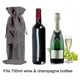 thumbnail image 3 of 1 To 10 Burlap Wine Bags Blind Tasting Drawstring Drawstring Pocket Wine Bottle Sleeves, 3 of 3