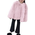 thumbnail image 3 of XXWXYD Toddler Kids Girls Fa𝗎x F𝗎r Jacket, F𝗎rry Winter Coat for Snow Warmth, Plush Outerwear Open Front Warm Fleec𝖾 Overcoat, Christmas Party Outfit, 3 of 5